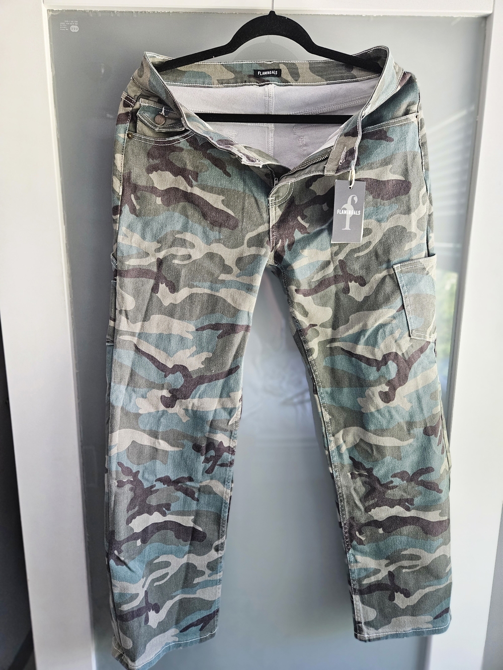Men's Straight Camo Cargo Jeans - Green Camo